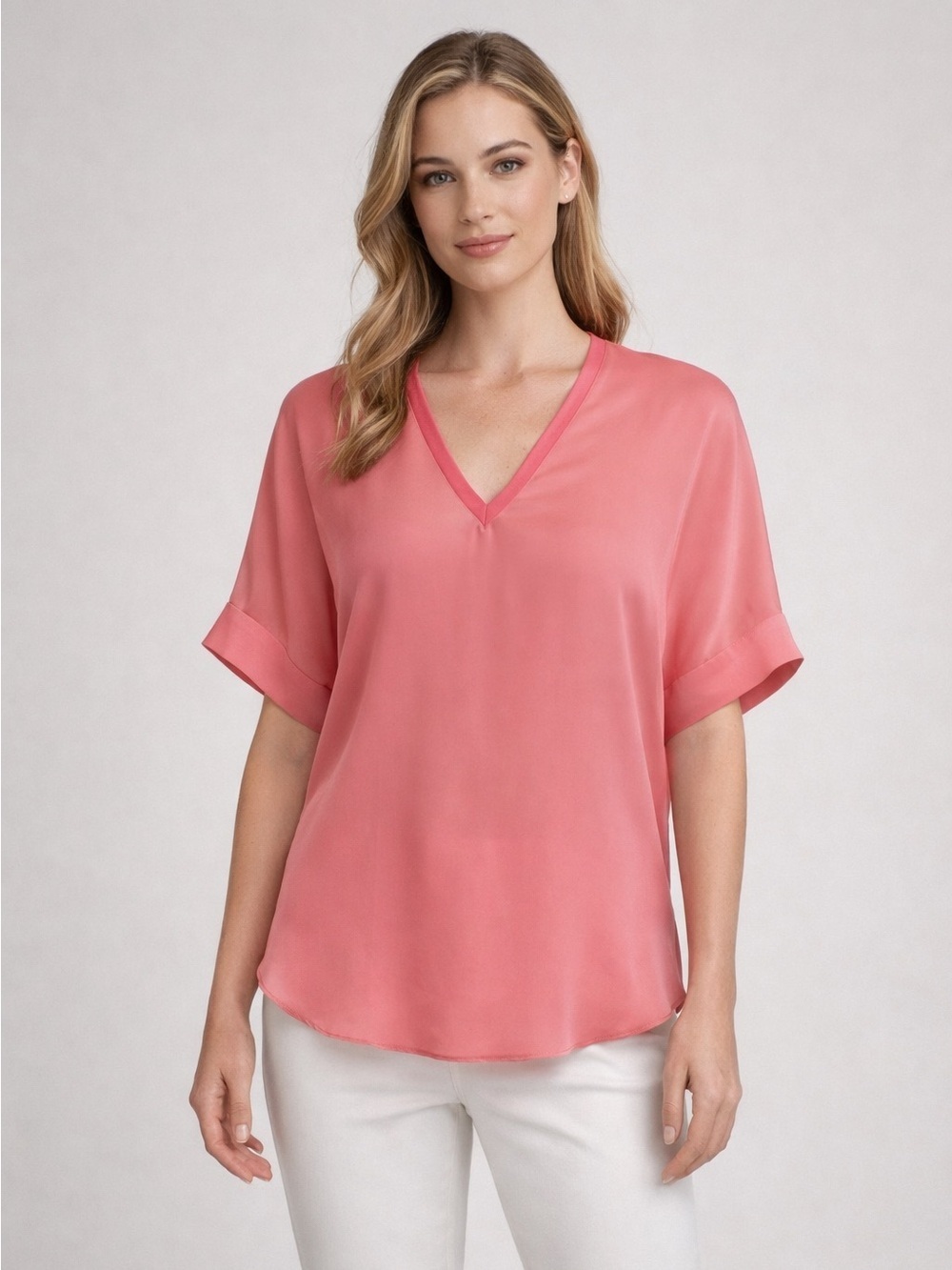 Silk V‑Neck Blouse Summer Capsule Witchery Size 8